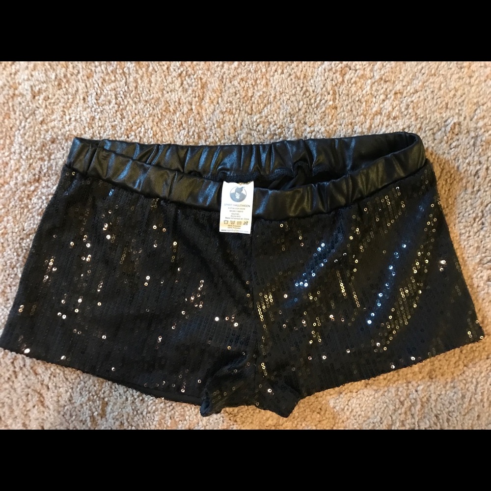 Black Sequin Booty Shorts